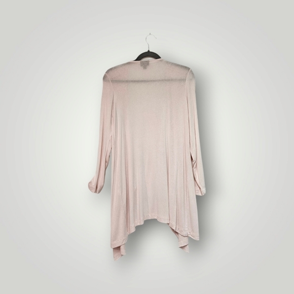 J.Jill Wearever Collection Cardigan‎ Small Petite Blush Pink Drape Front - Picture 3 of 8